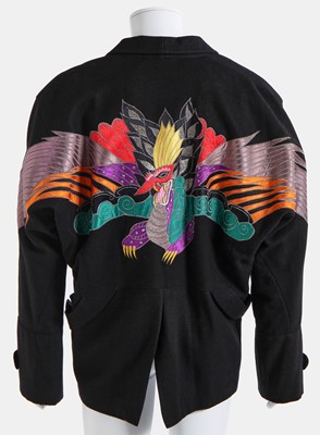 Lot 61 - A good Kansai Yamamoto man's black brushed wool jacket, 1980s