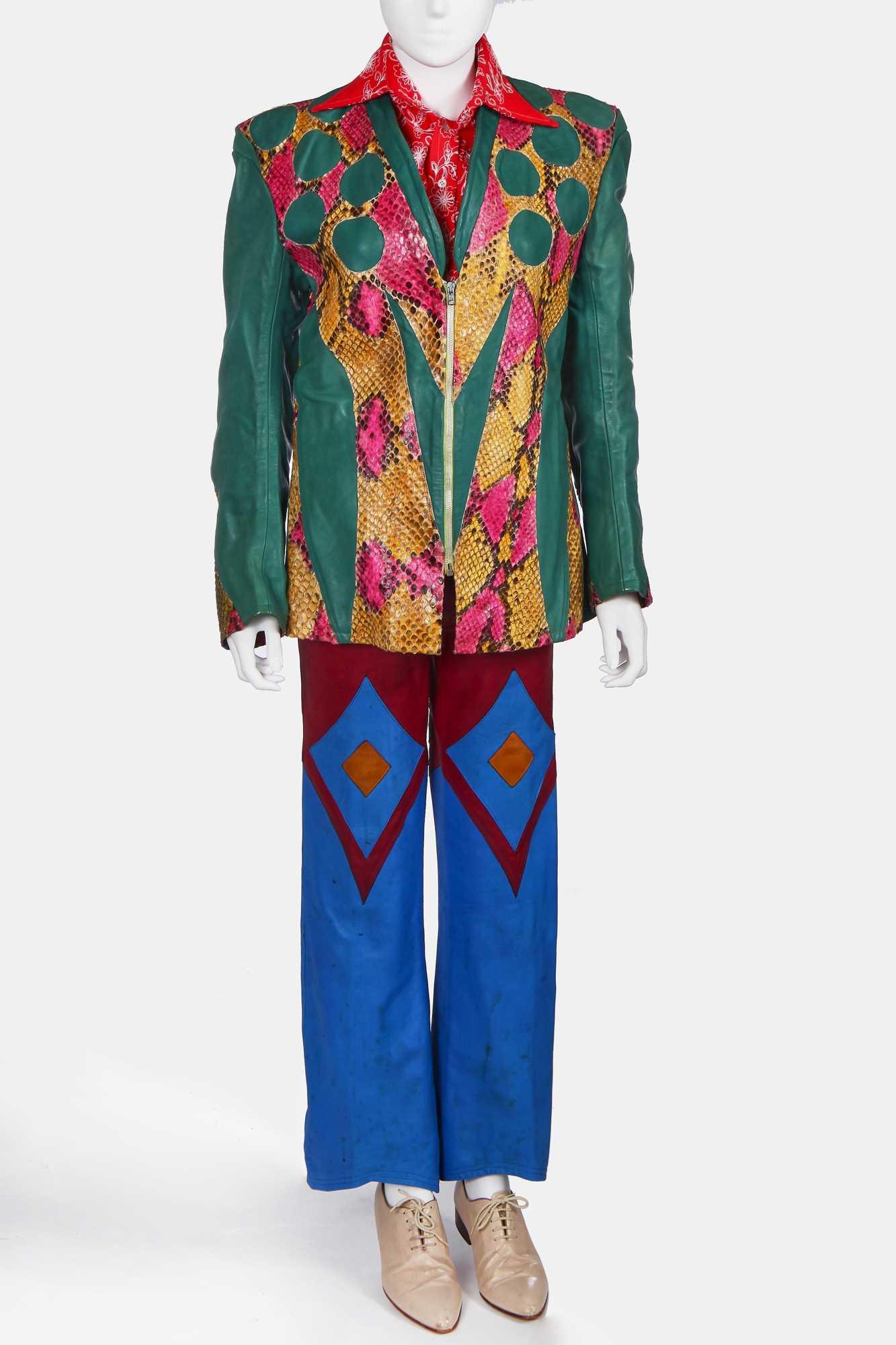 Lot 19 - A Mr Fish man's leather and snakeskin jacket, late 1960s