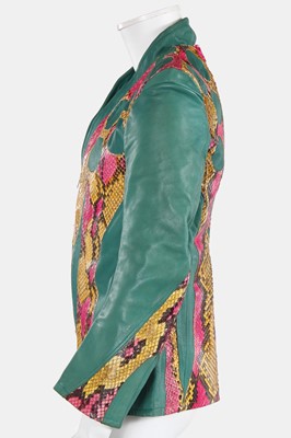 Lot 19 - A Mr Fish man's leather and snakeskin jacket, late 1960s