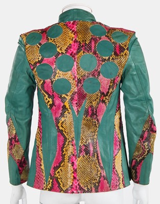 Lot 19 - A Mr Fish man's leather and snakeskin jacket, late 1960s