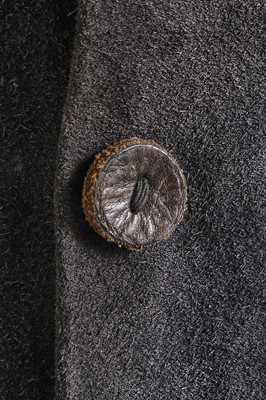 Lot 20 - A man's fringed charcoal grey suede ensemble, 1960s