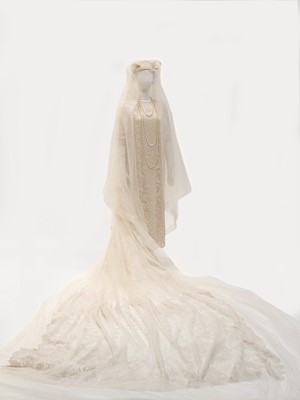 Lot 103 - Wedding dress or period costume designed by John Bright, BAFTA & Academy award winning costume designer, to be made and fitted at his costume house Cosprop, London
