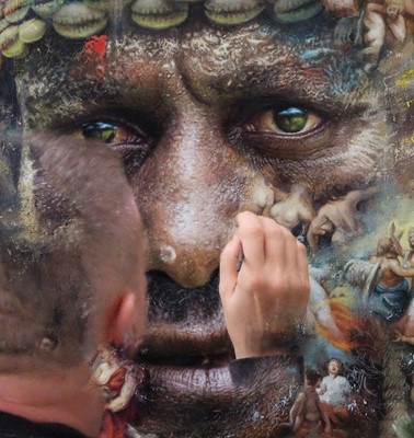 Lot 78 - Dale Grimshaw portrait commission:  oils on canvas by the internationally acclaimed figurative and street artist, as featured on BBC TV’s Tinie Tempah’s Extraordinary Portraits.