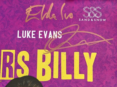 Lot 97 - Tom Rand: three costume designs for Penelope Wilton in her role as Queen Elizabeth, The Queen Mother in 'Backstairs Billy' and a theatre poster signed by members of the cast