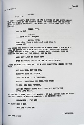 Lot 80 - Richard Curtis CBE: 'Love Actually' final script, annotated and signed  on the cover by the writer and director