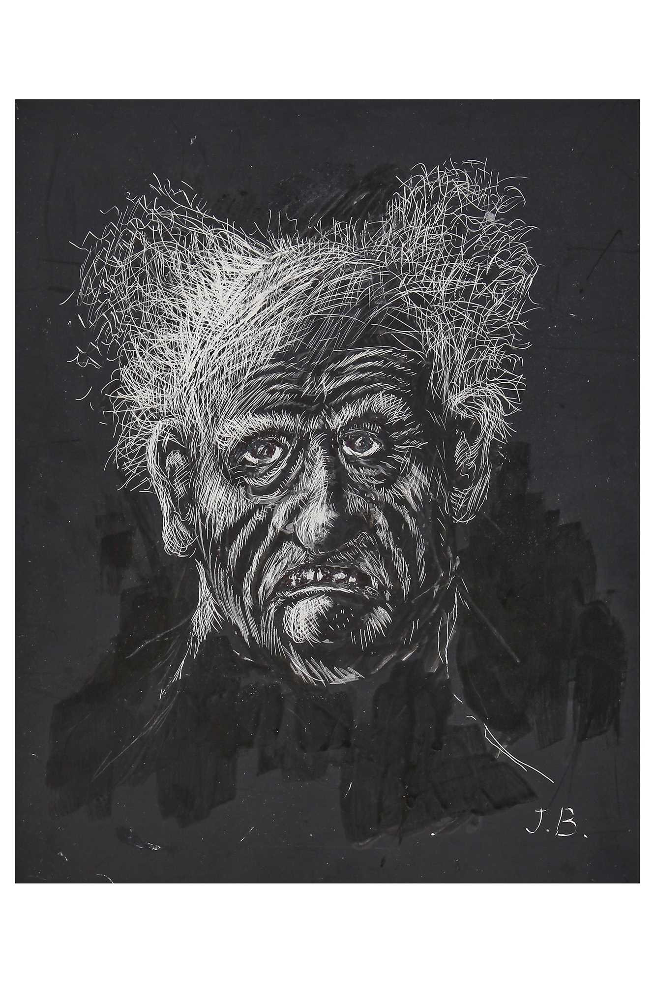 Lot 76 - Jim Broadbent:  a signed and annotated portrait  inspired by playing 'Scrooge'  2016