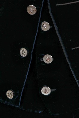Lot 101 - Jeremy Irons: a navy velvet court livery, circa 1910, a family heirloom, donated by the actor