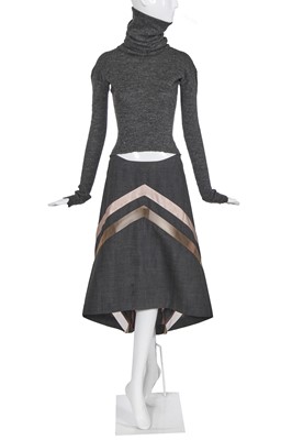Lot 122 - A rare Alexander McQueen jumper and skirt ensemble, 'Dante' collection, Autumn-Winter 1996-97
