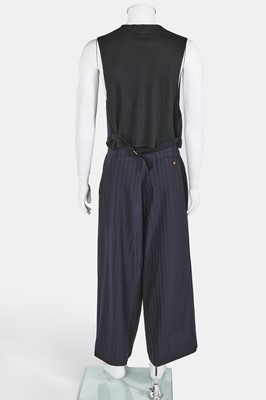 Lot 42 - A Jean Paul Gaultier man's navy pinstripe gaberdine ensemble, circa 1986