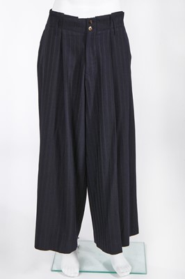 Lot 42 - A Jean Paul Gaultier man's navy pinstripe gaberdine ensemble, circa 1986