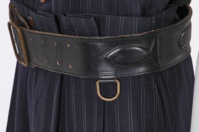 Lot 42 - A Jean Paul Gaultier man's navy pinstripe gaberdine ensemble, circa 1986
