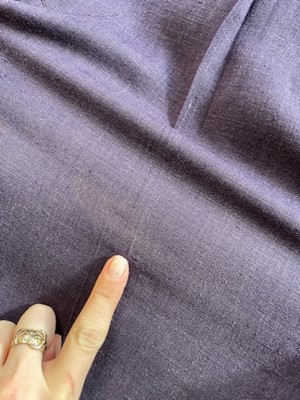 Lot 65 - A Jean Paul Gaultier man's purple linen double-breasted suit, 'The Story of Man' collection, Spring-Summer 1986