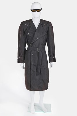 Lot 33 - A Thierry Mugler black polyester raincoat, 1980s