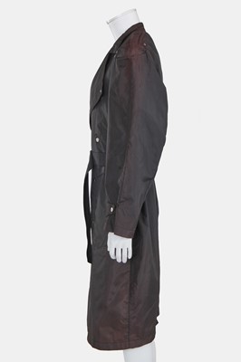 Lot 33 - A Thierry Mugler black polyester raincoat, 1980s