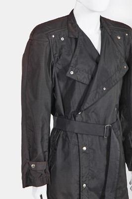 Lot 33 - A Thierry Mugler black polyester raincoat, 1980s