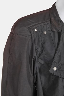 Lot 33 - A Thierry Mugler black polyester raincoat, 1980s