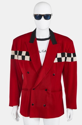 Lot 67 - A Jean Paul Gaultier man's red wool blazer,  Spring-Summer 1987
