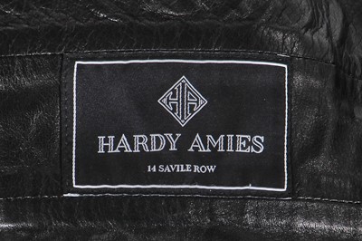 Lot 141 - A Hardy Amies man's black leather waist cincher, 1990s-2000s