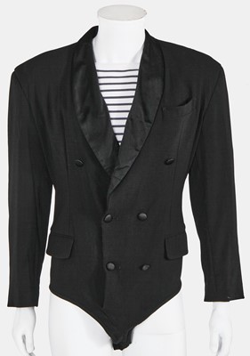 Lot 53 - A Jean Paul Gaultier man's black crêpe tuxedo body, 'Les Pensionnats' collection, Autumn-Winter 1988-89