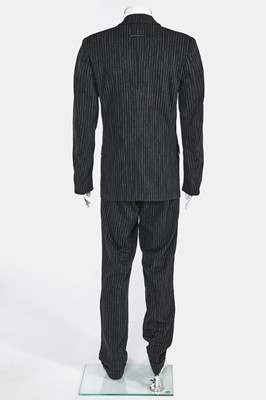 Lot 120 - A Jean Paul Gaultier grey pinstripe wool blend jumpsuit ensemble, circa 1997