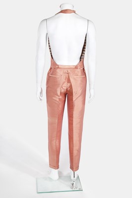 Lot 132 - A Jean Paul Gaultier man's pink Mikaido silk-blend halter neck jumpsuit, 'Tribute to Frida Kahlo/Flamenco' collection, Spring-Summer 1998