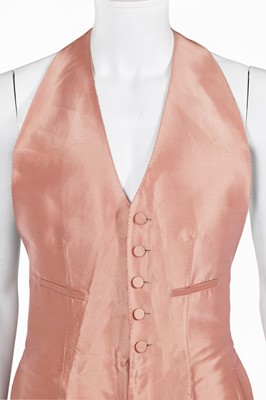 Lot 132 - A Jean Paul Gaultier man's pink Mikaido silk-blend halter neck jumpsuit, 'Tribute to Frida Kahlo/Flamenco' collection, Spring-Summer 1998