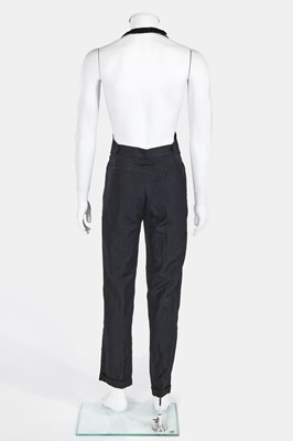 Lot 133 - A Jean Paul Gaultier man's black linen halter neck jumpsuit, 'Tribute to Frida Kahlo/Flamenco' collection, Spring-Summer 1998
