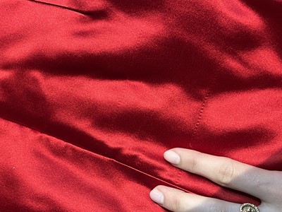 Lot 74 - An Alexander McQueen embroidered scarlet satin dress, 'Angels & Demons' Autumn-Winter 2010-11