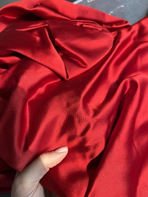Lot 74 - An Alexander McQueen embroidered scarlet satin dress, 'Angels & Demons' Autumn-Winter 2010-11