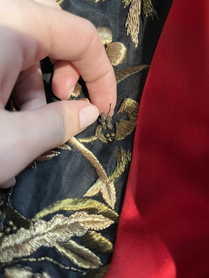 Lot 74 - An Alexander McQueen embroidered scarlet satin dress, 'Angels & Demons' Autumn-Winter 2010-11