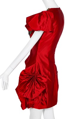 Lot 74 - An Alexander McQueen embroidered scarlet satin dress, 'Angels & Demons' Autumn-Winter 2010-11
