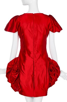 Lot 74 - An Alexander McQueen embroidered scarlet satin dress, 'Angels & Demons' Autumn-Winter 2010-11