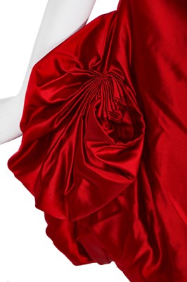 Lot 74 - An Alexander McQueen embroidered scarlet satin dress, 'Angels & Demons' Autumn-Winter 2010-11