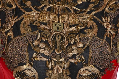 Lot 74 - An Alexander McQueen embroidered scarlet satin dress, 'Angels & Demons' Autumn-Winter 2010-11