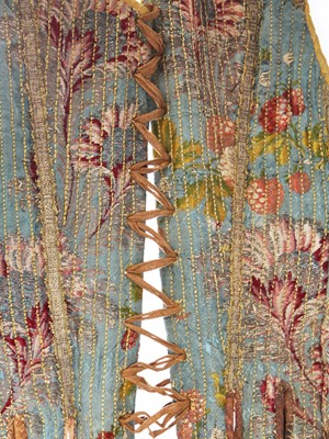 Lot 430 - A pair of brocaded smooth covered stays, probably French, 1730-1750