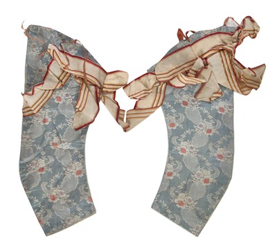 Lot 430 - A pair of brocaded smooth covered stays, probably French, 1730-1750