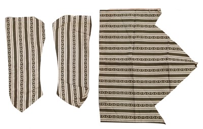 Lot 430 - A pair of brocaded smooth covered stays, probably French, 1730-1750