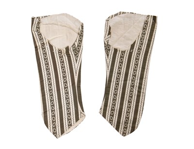 Lot 430 - A pair of brocaded smooth covered stays, probably French, 1730-1750