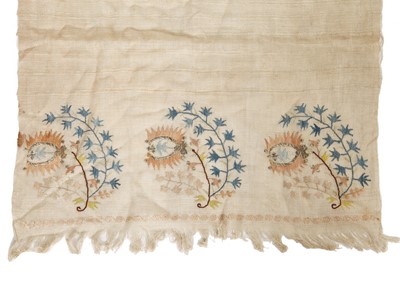 Lot 430 - A pair of brocaded smooth covered stays, probably French, 1730-1750
