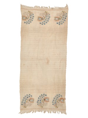 Lot 430 - A pair of brocaded smooth covered stays, probably French, 1730-1750