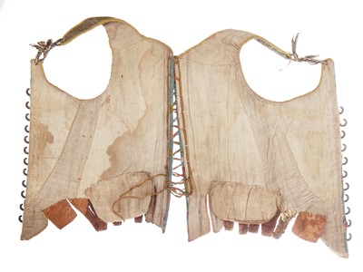 Lot 430 - A pair of brocaded smooth covered stays, probably French, 1730-1750
