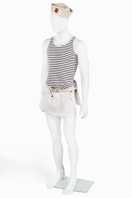 Lot 79 - A rare Jean Paul Gaultier white denim loin cloth, 1993
