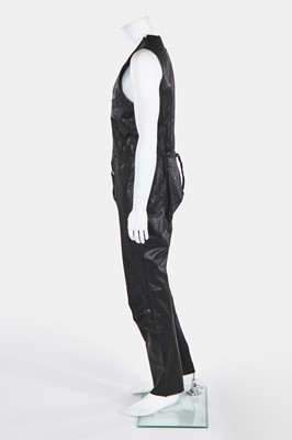 Lot 138 - A Jean Paul Gaultier man's black calfskin jumpsuit, late 1990s-early 2000s