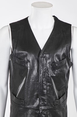 Lot 138 - A Jean Paul Gaultier man's black calfskin jumpsuit, late 1990s-early 2000s