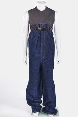 Lot 81 - A rare pair of Jean Paul Gaultier men's ultra high-waisted jeans, 'Andro Jeans' collection, Spring-Summer 1993