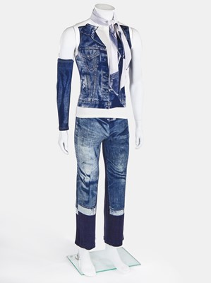 Lot 113 - A Jean Paul Gaultier men's stretch jersey ensemble, 'Punk Parisienne/House of Pleasures’ collection Spring-Summer 1997