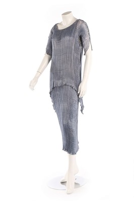 Lot 437 - A Mariano Fortuny lavender-blue Peplos gown,...