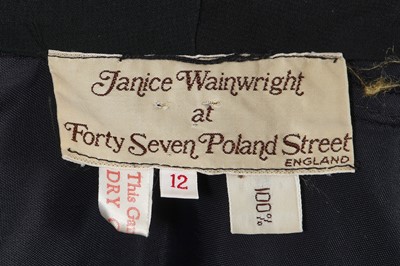 Lot 279 - A Janice Wainwright embroidered black chiffon dress, 1970s