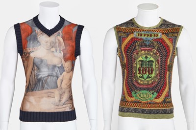 Lot 95 - Three Jean Paul Gaultier men's vest tops, 'Grand Voyage' collection, Autumn-Winter 1994-95