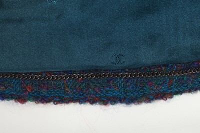 Lot 9 - A Chanel teal bouclé tweed jacket, Autumn-Winter 1997